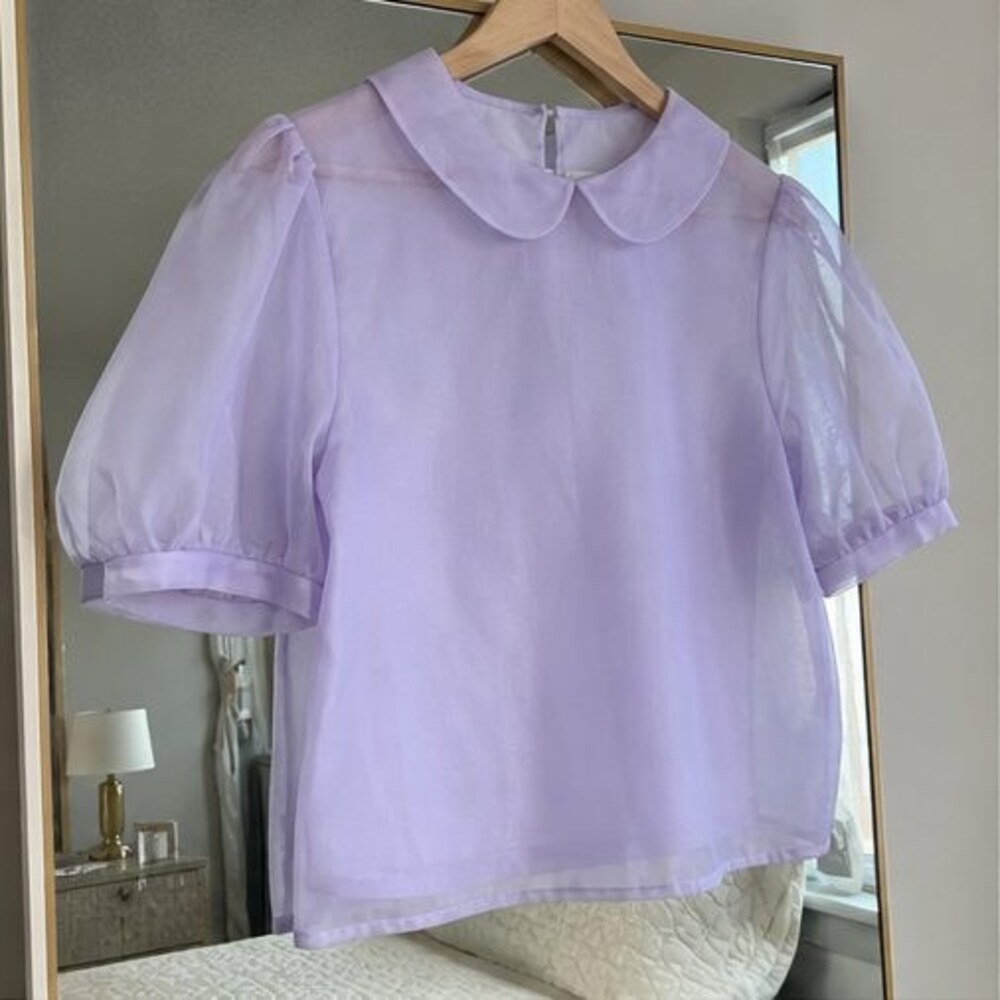 Camel Ruffle Blouse